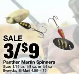 Bi-Mart Panther Martin Spinners offer