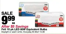 Bi-Mart Feit LED Bulbs offer