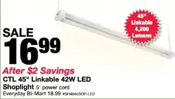 Bi-Mart Everyday Bi-Mart CTL 45" Linkable 42W LED Shoplight offer
