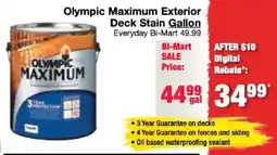 Bi-Mart Olympic Maximum Exterior Deck Stain offer