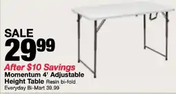 Bi-Mart Momentum 4' Adjustable Height Table offer
