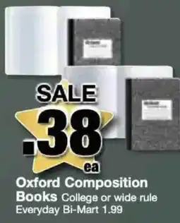 Bi-Mart Oxford Composition Books offer