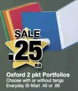 Bi-Mart Oxford 2 pkt Portfolios offer
