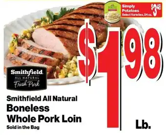 Smithfield all natural boneless whole pork loin