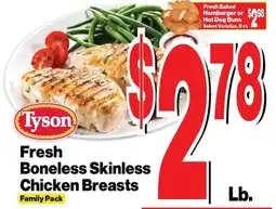 Super Saver Tyson Fresh Boneless Skinless Chicken Breasts offer