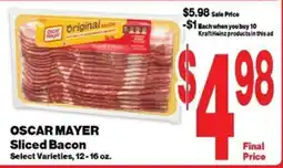 Super Saver Oscar Mayer Sliced Bacon offer