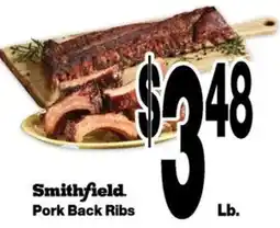 Super Saver Smithfield Pork Back Ribs offer