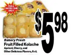 Super Saver Bakery Fresh Fruit Filled Kolache offer