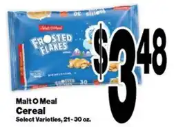 Super Saver Malt O Meal Cereal offer