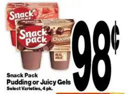 Super Saver Snack Pack Pudding or Juicy Gels offer