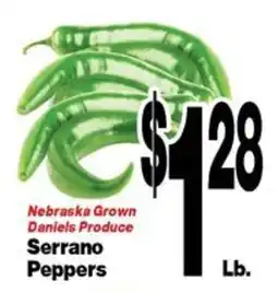 Super Saver Daniels Produce Serrano Peppers offer