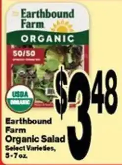 Super Saver Earthbound Farm Organic Salad offer