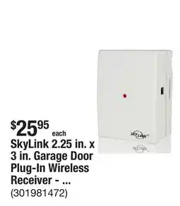 The Home Depot SkyLink 2.25 in. x 3 in. Garage Door Plug-In Wireless Receiver - Color Sample in White offer