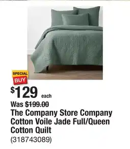 The Home Depot The Company Store Company Cotton Voile Jade Full/Queen Cotton Quilt offer