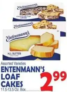 Bravo Supermarkets Entenmann's loaf cakes offer