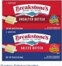 Bravo Supermarkets Breakstone's unsalted butter offer