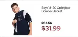 Macy's Hollister boys collegiate bomber jacket offer