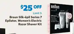 Sam's Club Braun Silk-épil Series 7 Epilator, Women's Electric Razor Shaver Kit offer