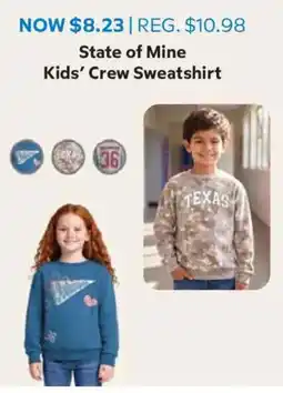 Sam's Club State of Mine Kids' Crew Sweatshirt offer