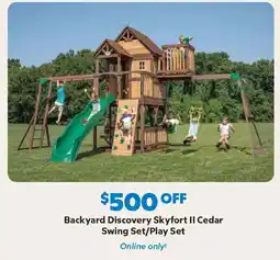 Sam's Club Backyard Discovery Skyfort II Cedar Swing Set/Play Set offer