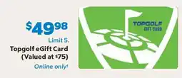 Sam's Club Topgolf eGift Card offer