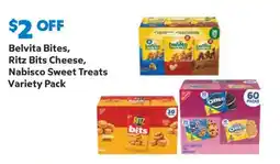 Sam's Club Belvita Bites, Ritz Bits Cheese, Nabisco Sweet Treats Variety Pack offer