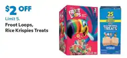 Sam's Club Froot Loops, Rice Krispies Treats offer
