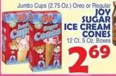 Bravo Supermarkets Joy sugar ice cream cones offer
