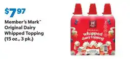 Sam's Club Member's Mark original dairy whipped topping offer