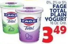 Bravo Supermarkets Fage total plain yogurt offer