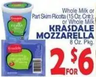 Bravo Supermarkets Krasdale mozzarella offer