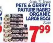 Bravo Supermarkets Pete & Gerry's pasture raised organic large eggs offer