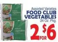 Bravo Supermarkets Food Club Vegetables offer
