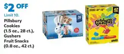 Sam's Club Pillsbury Cookies, Gushers Fruit Snacks offer