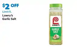 Sam's Club Lawry's Garlic Salt offer