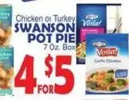 Bravo Supermarkets Swanson Chicken or Turkey Pot Pie offer