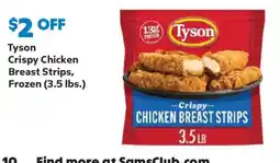 Sam's Club Tyson crispy chicken breast strips offer