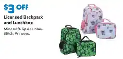 Sam's Club Licensed Backpack and Lunchbox offer