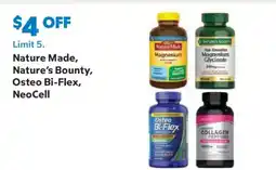 Sam's Club Nature Made, Nature's Bounty, Osteo Bi-Flex, NeoCell offer