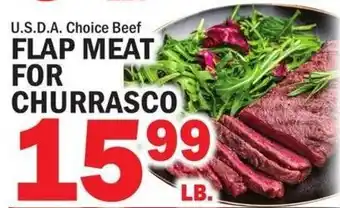 Bravo Supermarkets U.S.D.A. Choice Beef Flap Meat For Churrasco offer