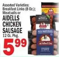Bravo Supermarkets Aidells chicken sausage offer