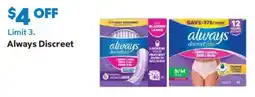 Sam's Club Always Discreet offer