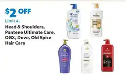 Sam's Club Head & Shoulders, Pantene Ultimate Care, OGX, Dove, Old Spice Hair Care offer