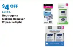Sam's Club Neutrogena Makeup Remover Wipes, Cetaphil offer