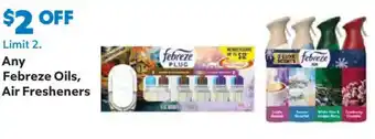 Sam's Club Any Febreze Oils, Air Fresheners offer