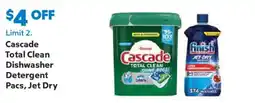 Sam's Club Cascade Total Clean Dishwasher Detergent Pacs, Jet Dry offer
