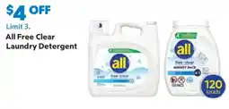 Sam's Club All Free Clear Laundry Detergent offer