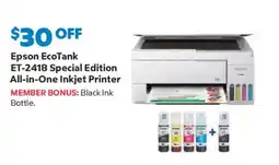 Sam's Club Epson EcoTank ET-2418 Special Edition All-in-One Inkjet Printer offer