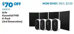 Sam's Club Arlo Essential FHD 4-Pack offer