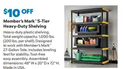 Sam's Club Member's Mark 5-Tier Heavy-Duty Shelving offer